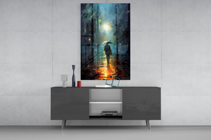 Alone Glass Wall Art
