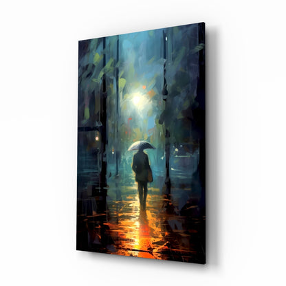 Alone glass wall art image