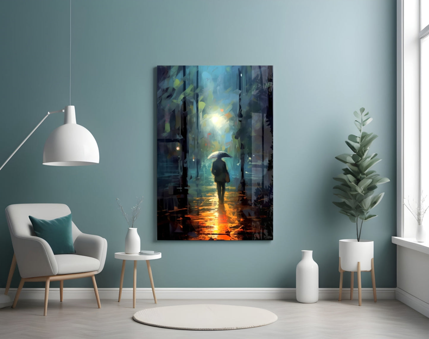 Alone Glass Wall Art