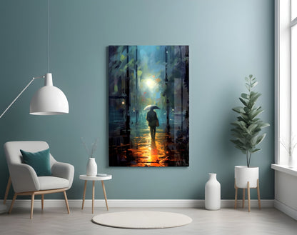 Alone Glass Wall Art