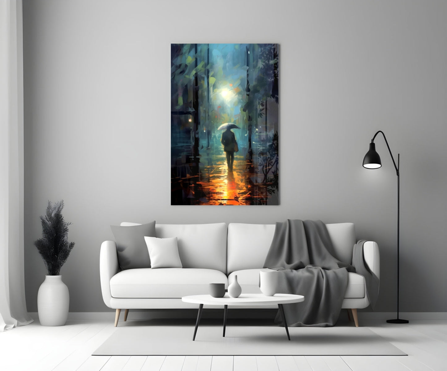 Alone Glass Wall Art
