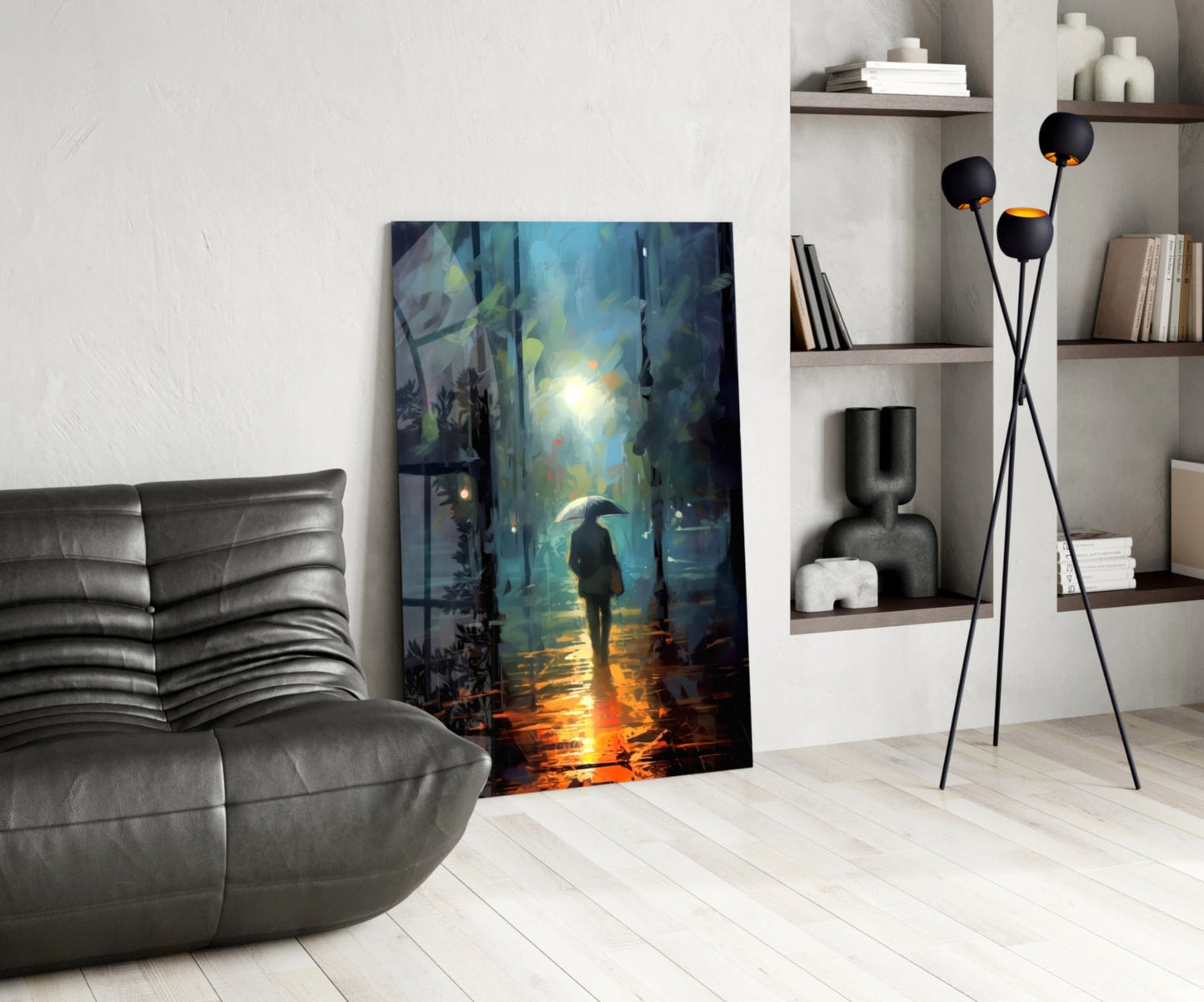 Alone Glass Wall Art