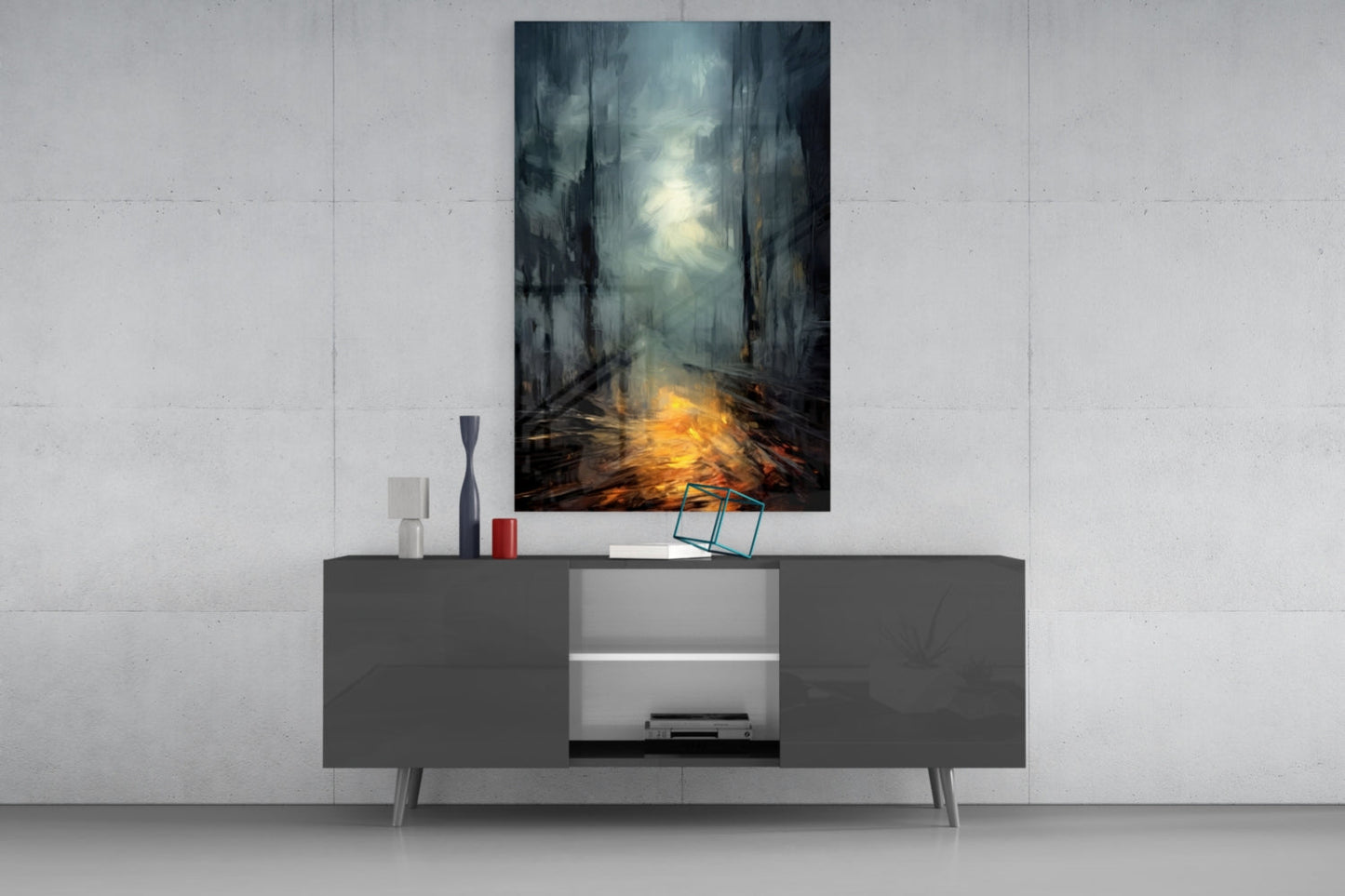 Into Mystery Glass Wall Art