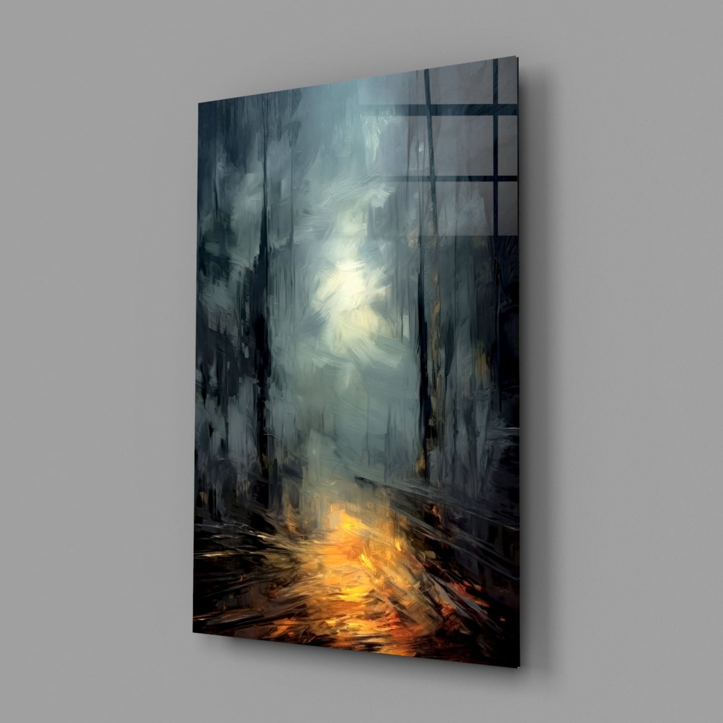 Into Mystery Glass Wall Art