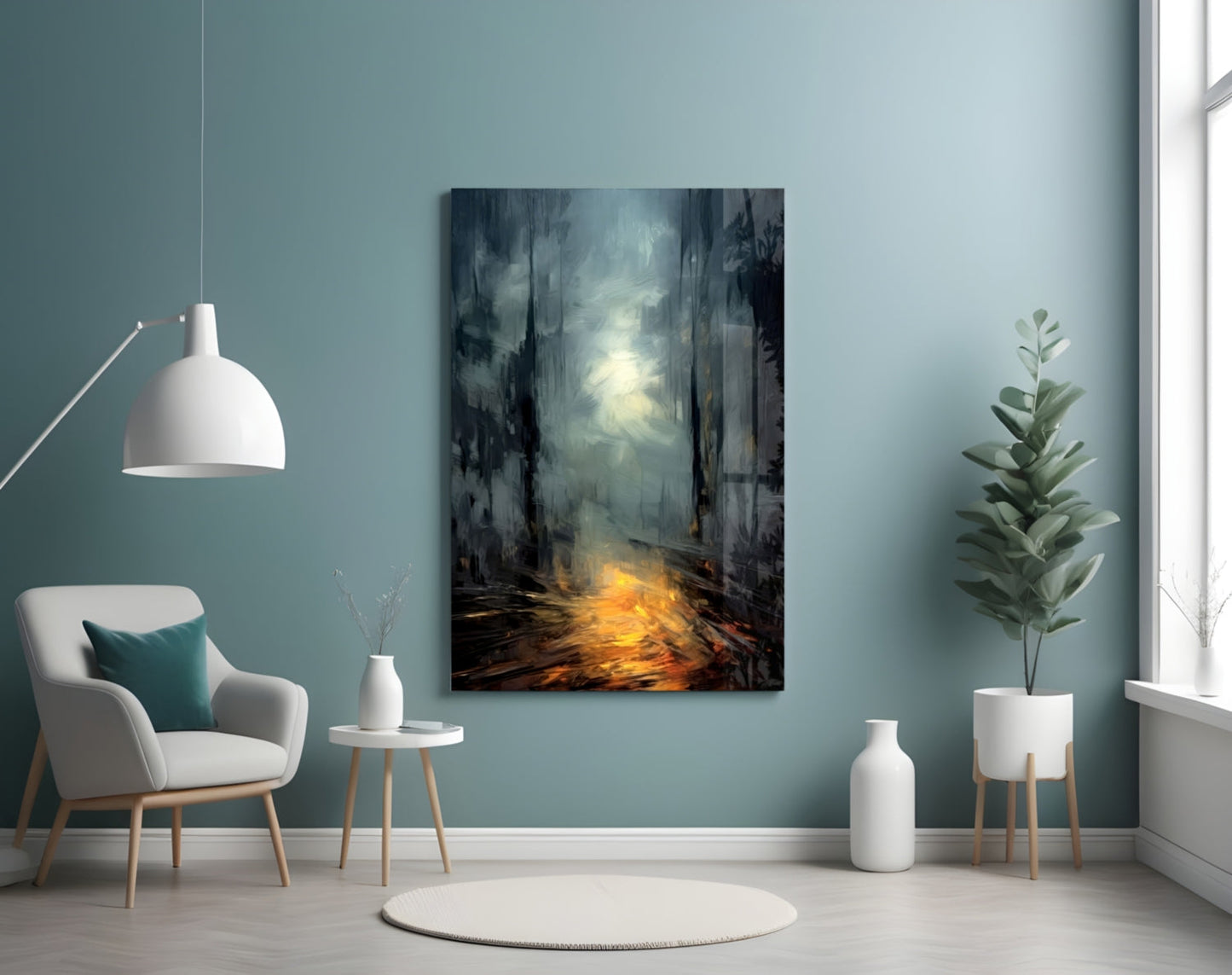 Into Mystery Glass Wall Art