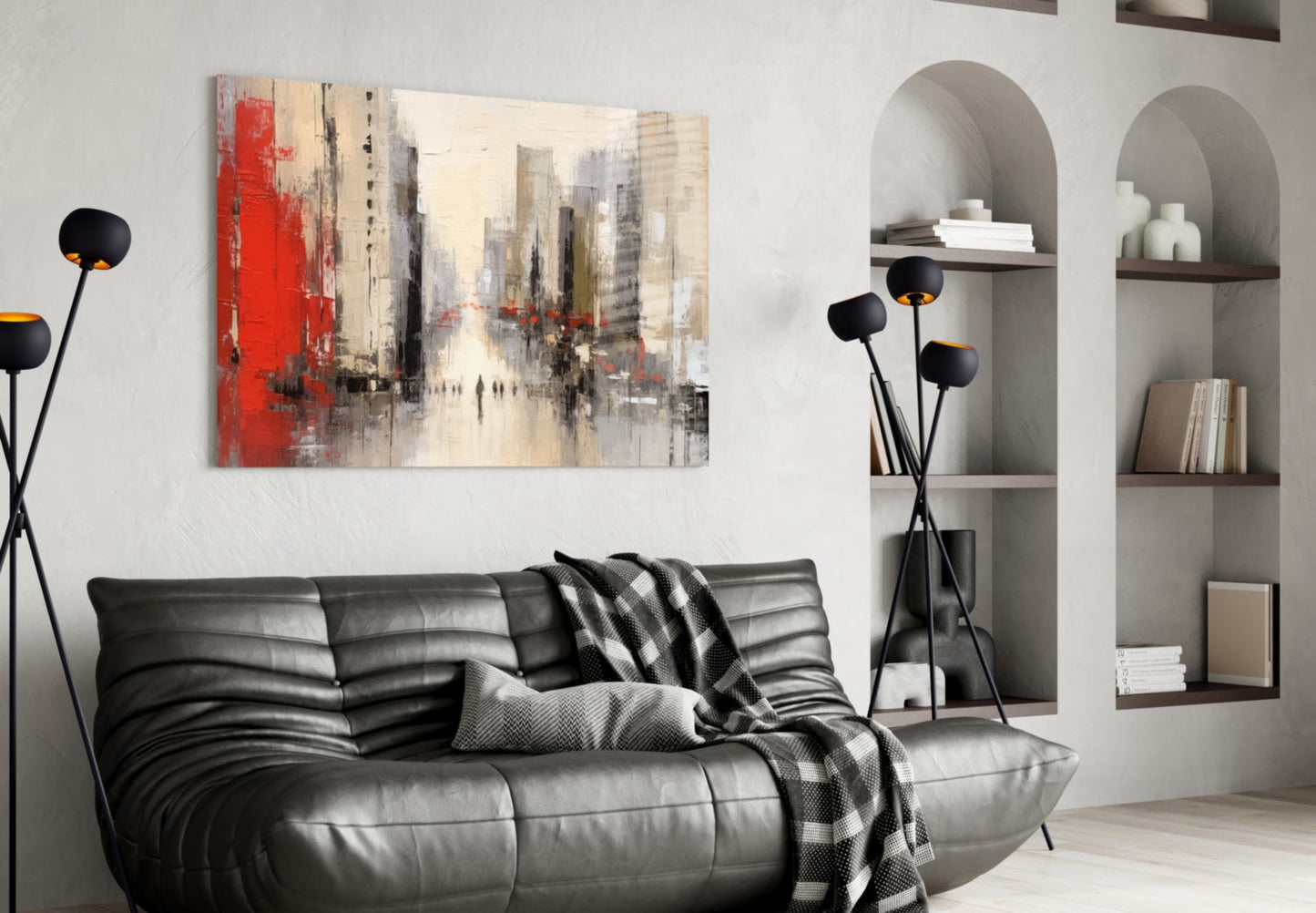 City Silhouette Glass Wall Art