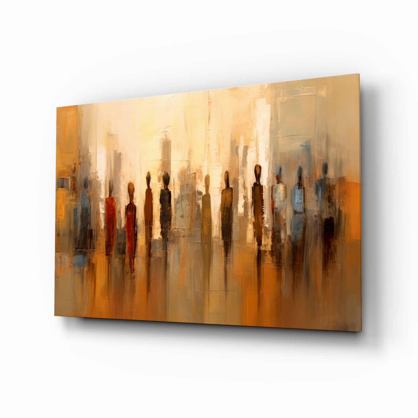 Silhouettes figurative glass wall art