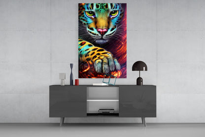 Leopard Glass Wall Art