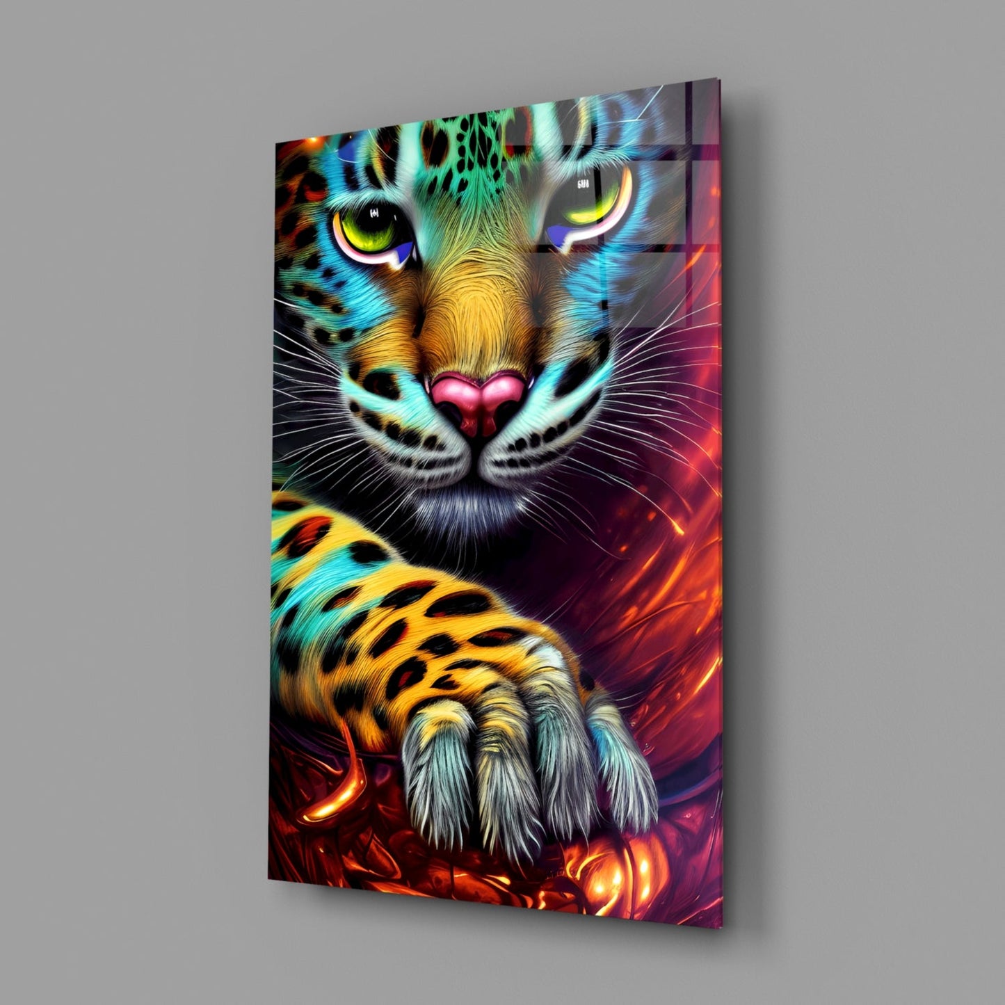 Leopard Glass Wall Art