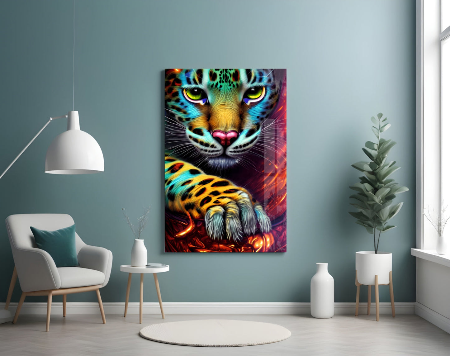 Leopard Glass Wall Art