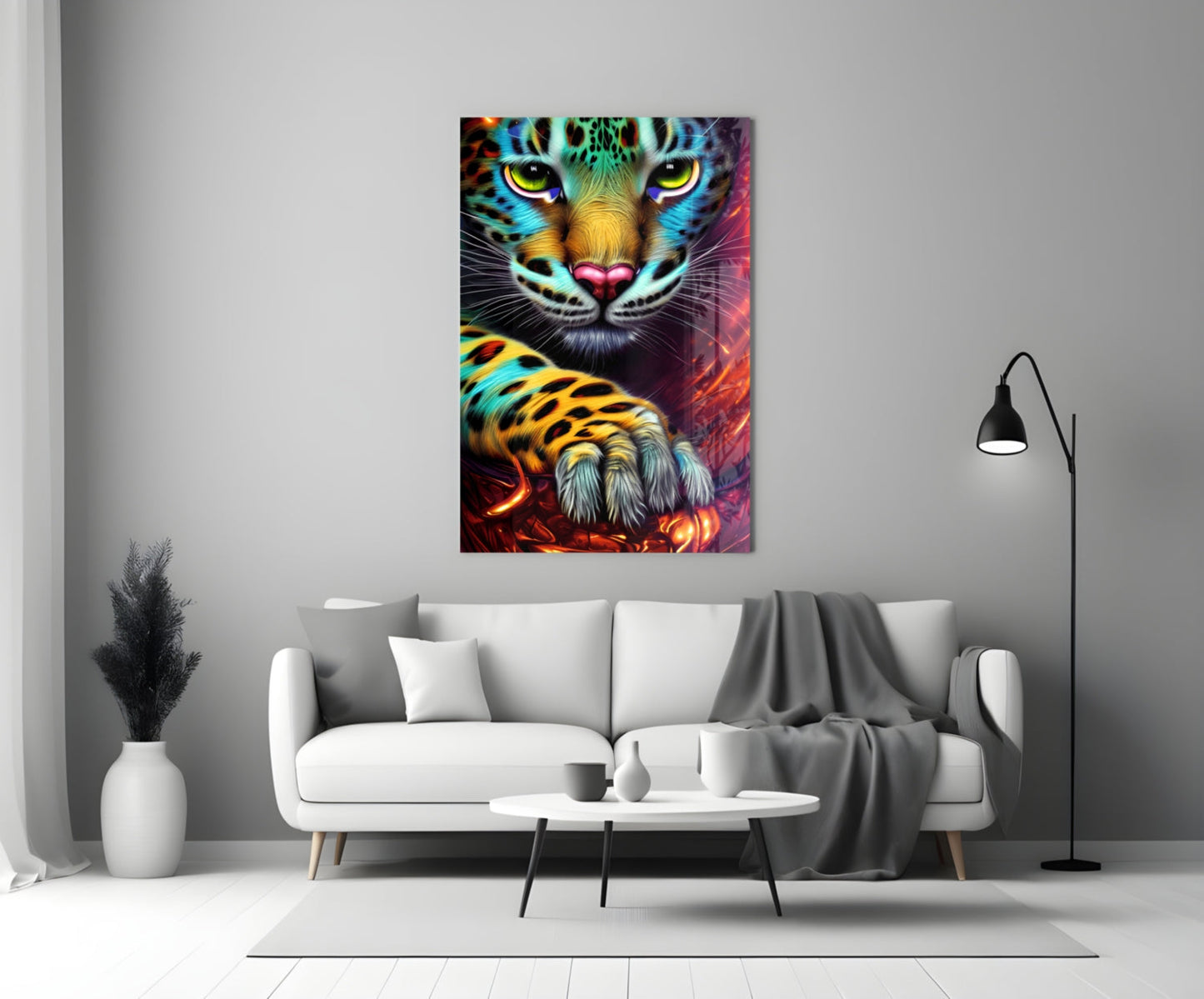 Leopard Glass Wall Art
