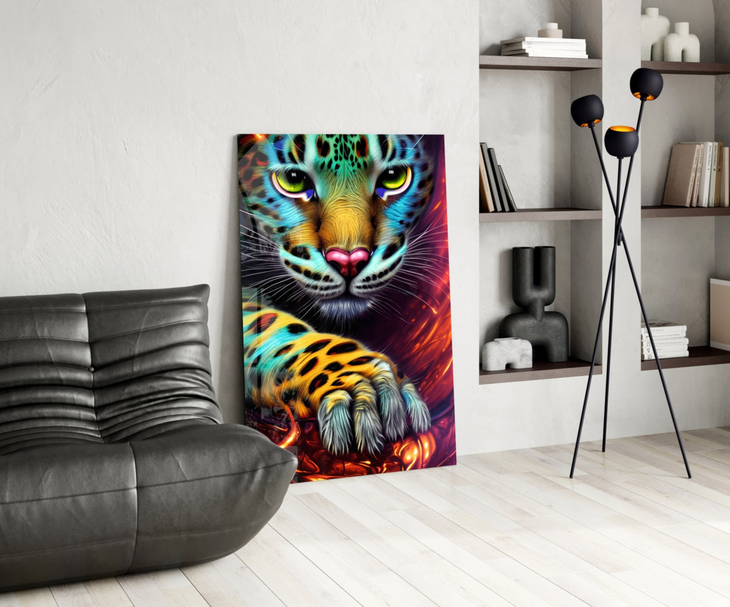 Leopard Glass Wall Art