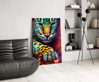 Leopard Glass Wall Art