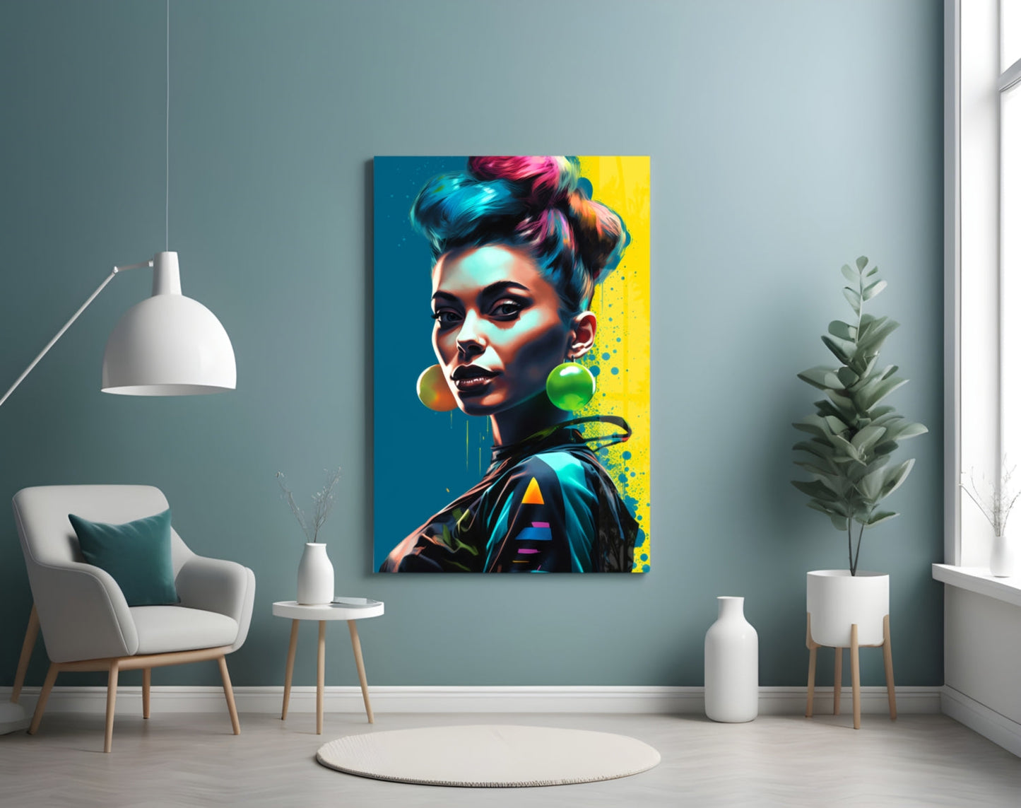 Earrings Glass Wall Art