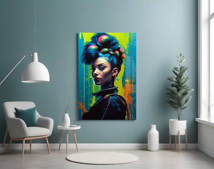 Hair Style Glass Wall Art