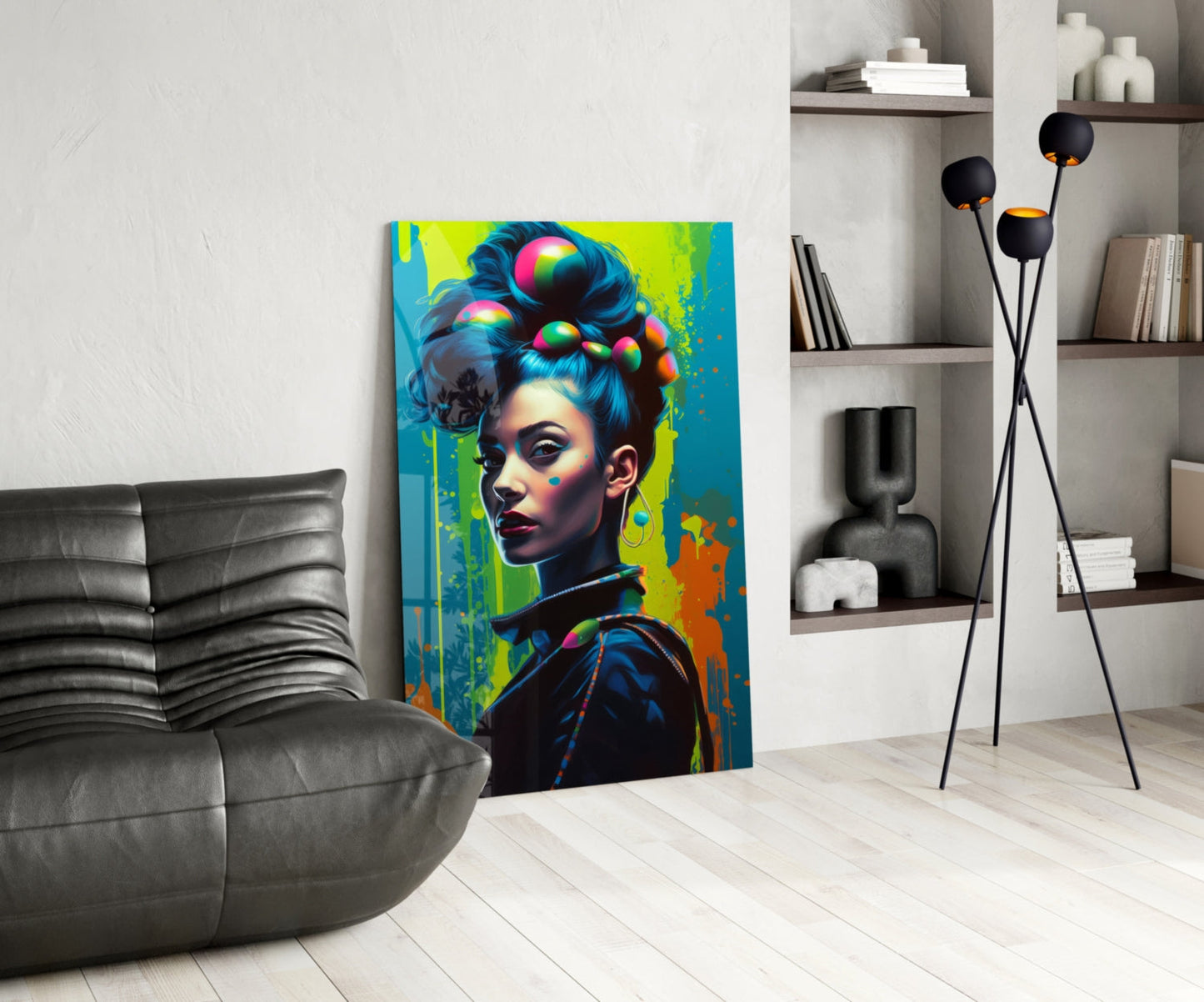 Hair Style Glass Wall Art