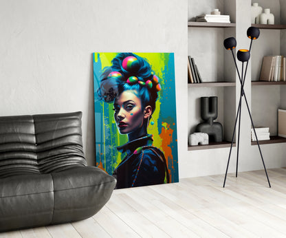 Hair Style Glass Wall Art