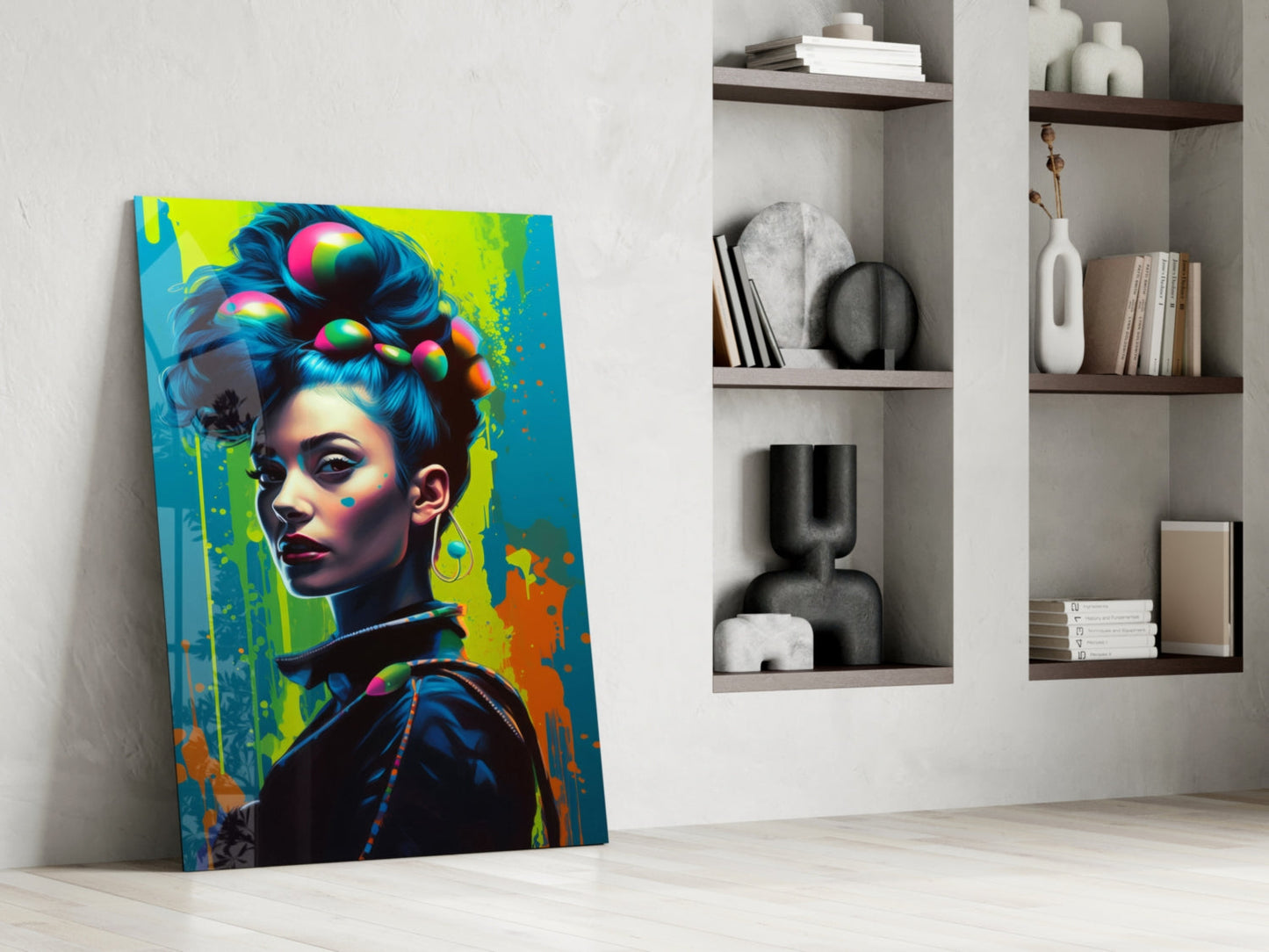 Hair Style Glass Wall Art