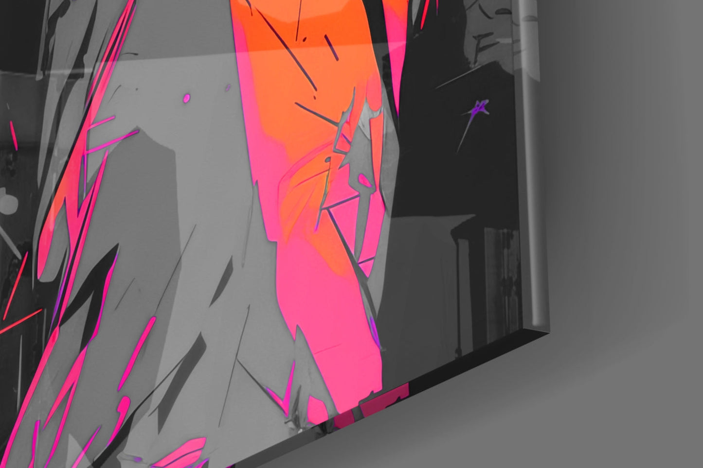 Music Girl Glass Wall Art