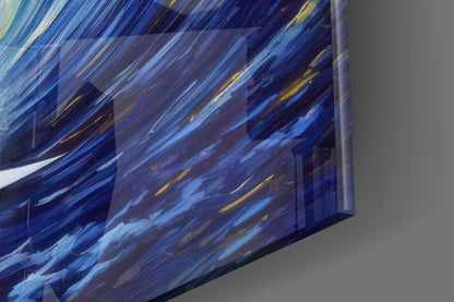 Surfer Wave Glass Wall Art