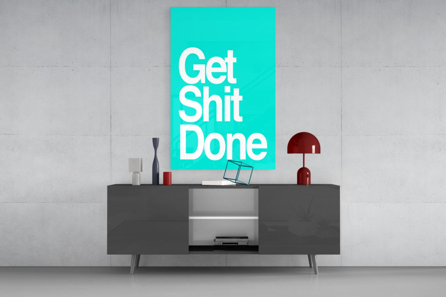 Get Shit Done Glass Wall Art