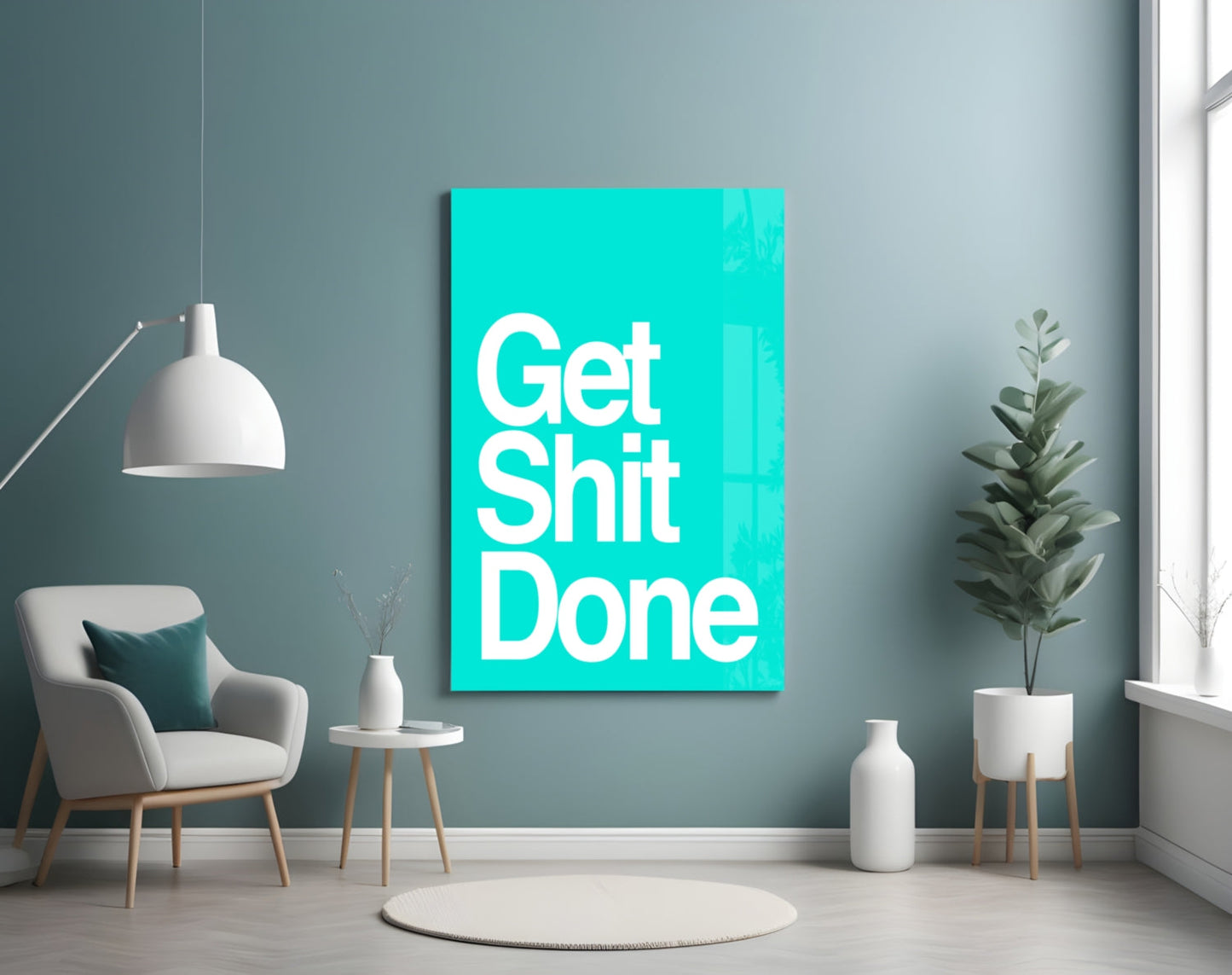 Get Shit Done Glass Wall Art