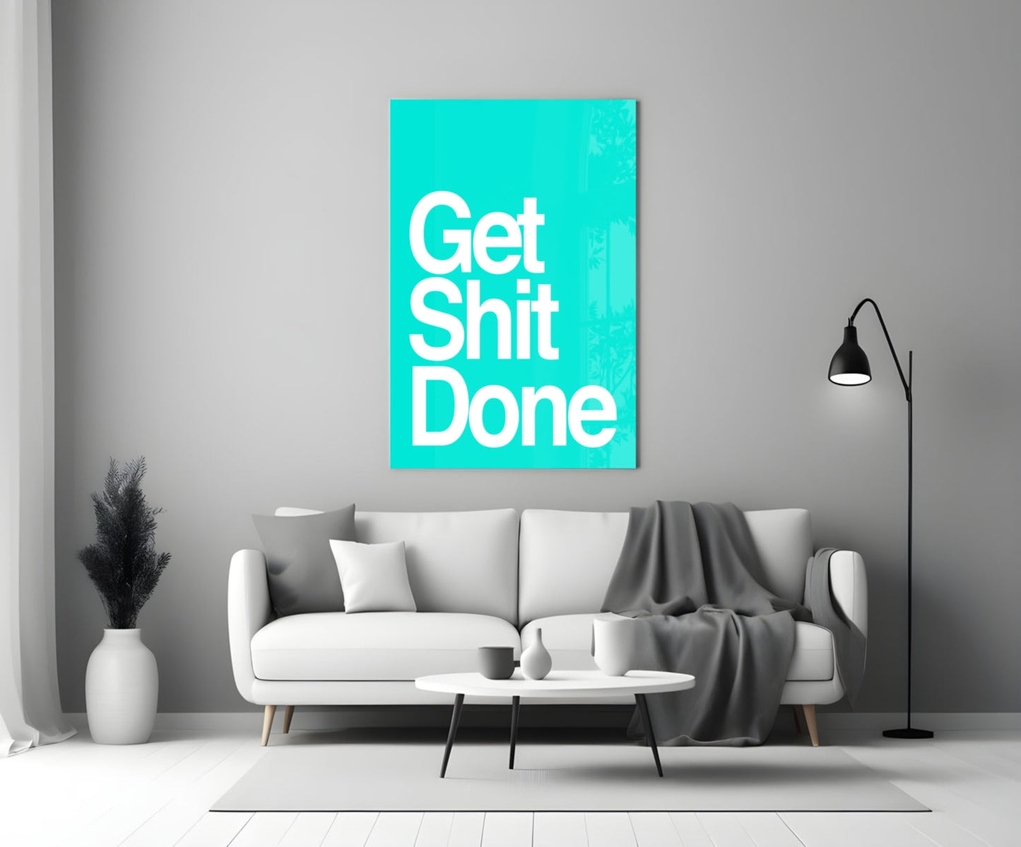 Get Shit Done Glass Wall Art