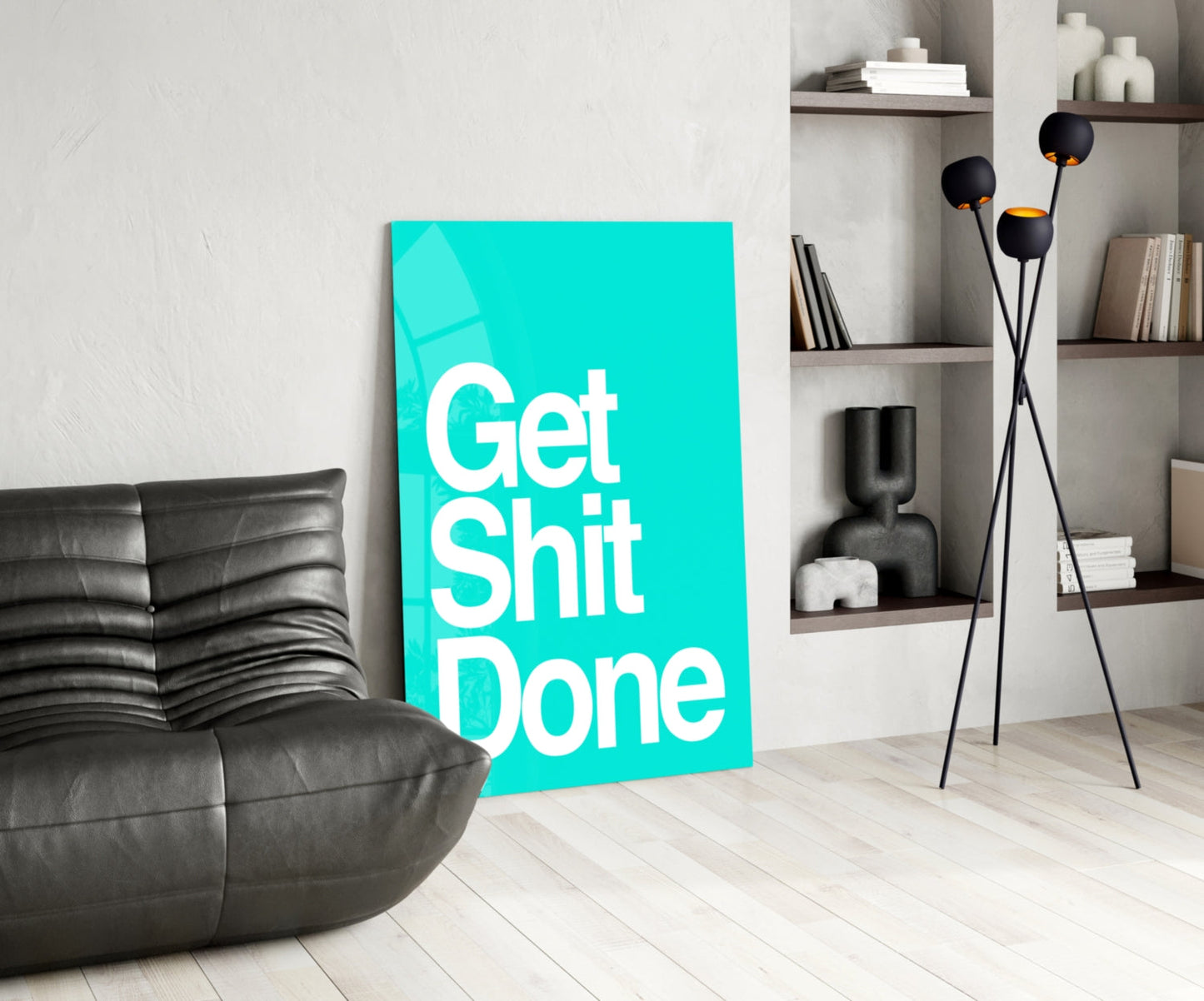 Get Shit Done Glass Wall Art