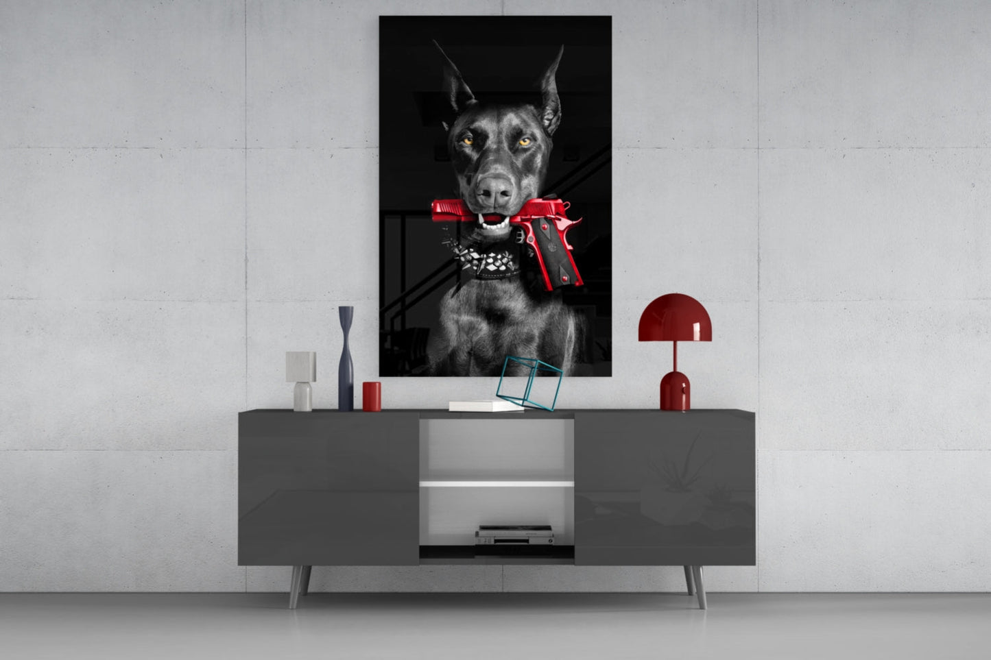 Gun Dog Glass Wall Art