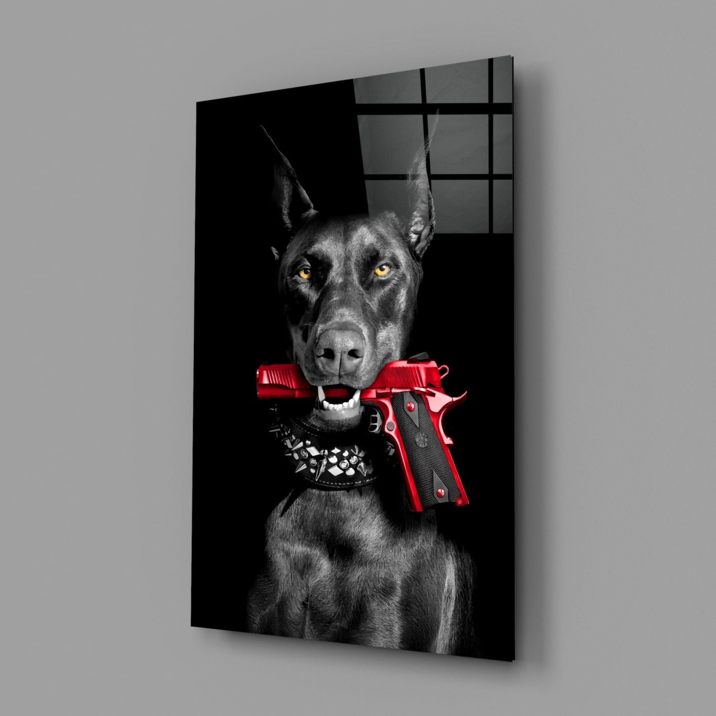 Gun Dog Glass Wall Art