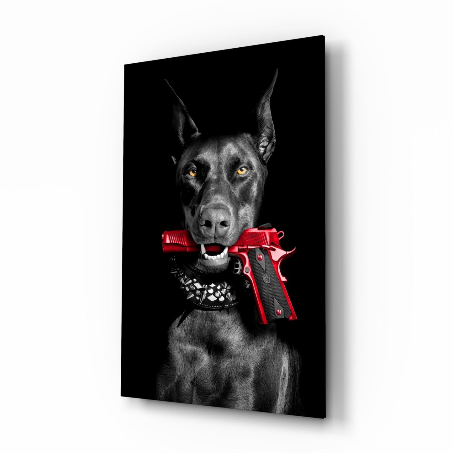 Gun Dog Glass Wall Art