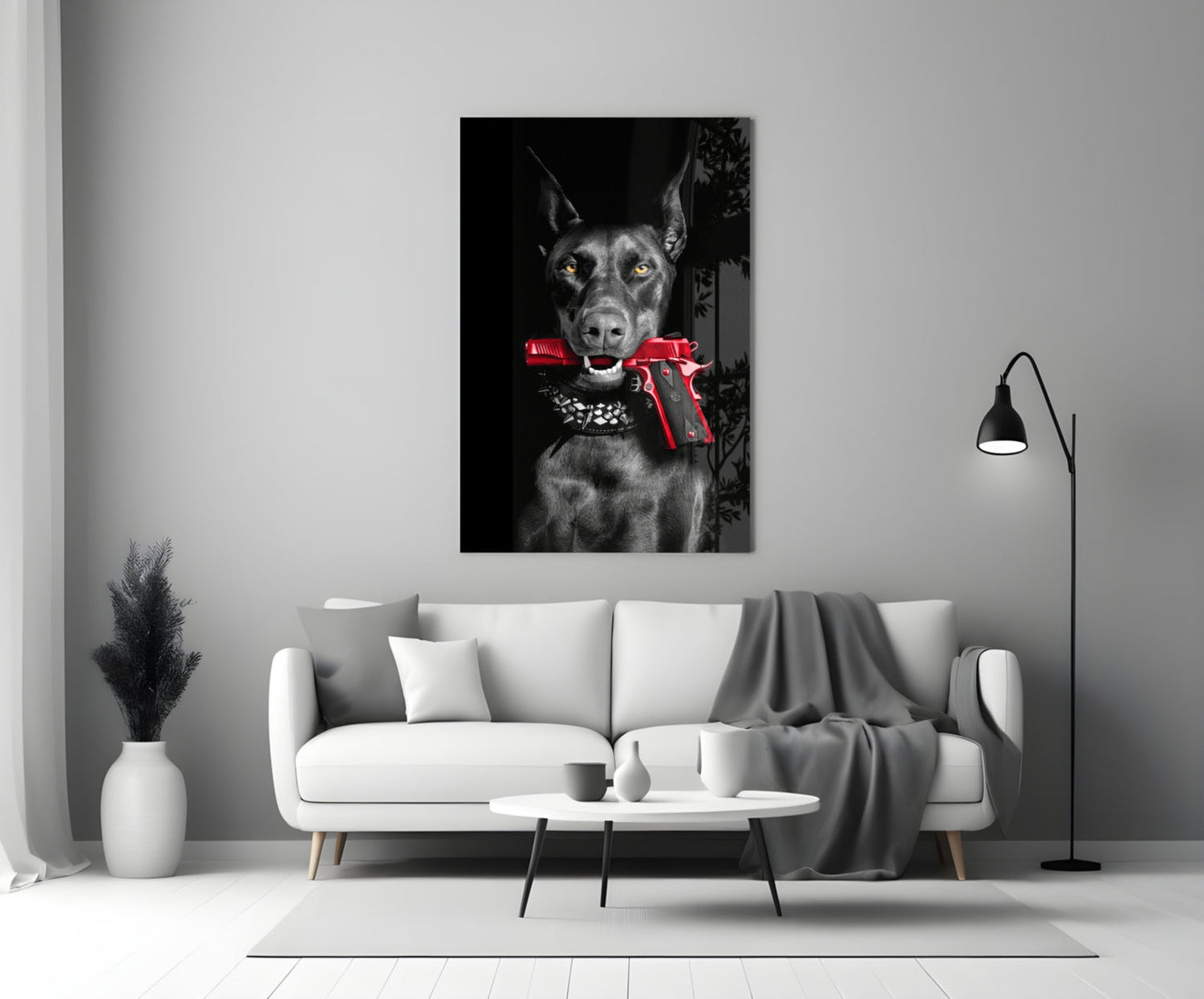 Gun Dog Glass Wall Art