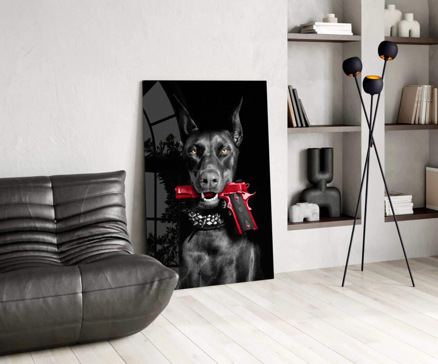 Gun Dog Glass Wall Art