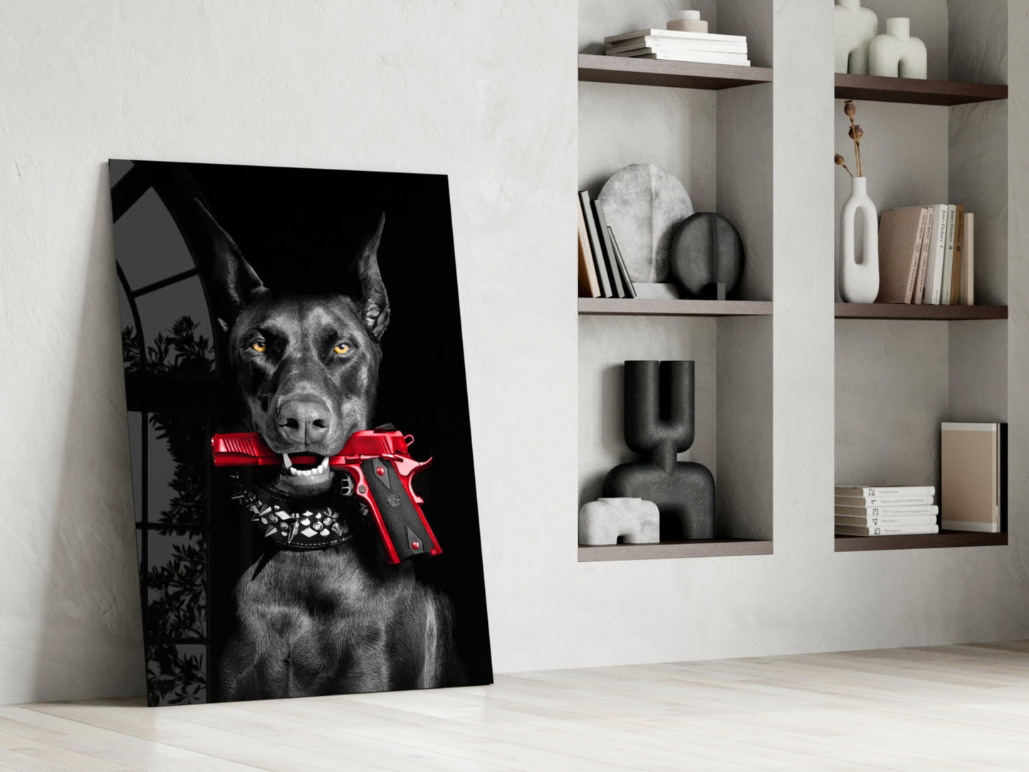 Gun Dog Glass Wall Art