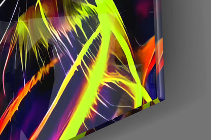 Neon Tiger Glass Wall Art