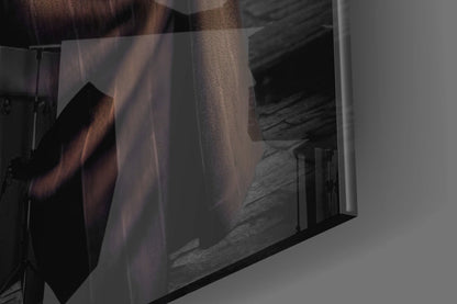 Bulldog in a Suit Glass Wall Art