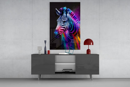 Zebra Glass Wall Art