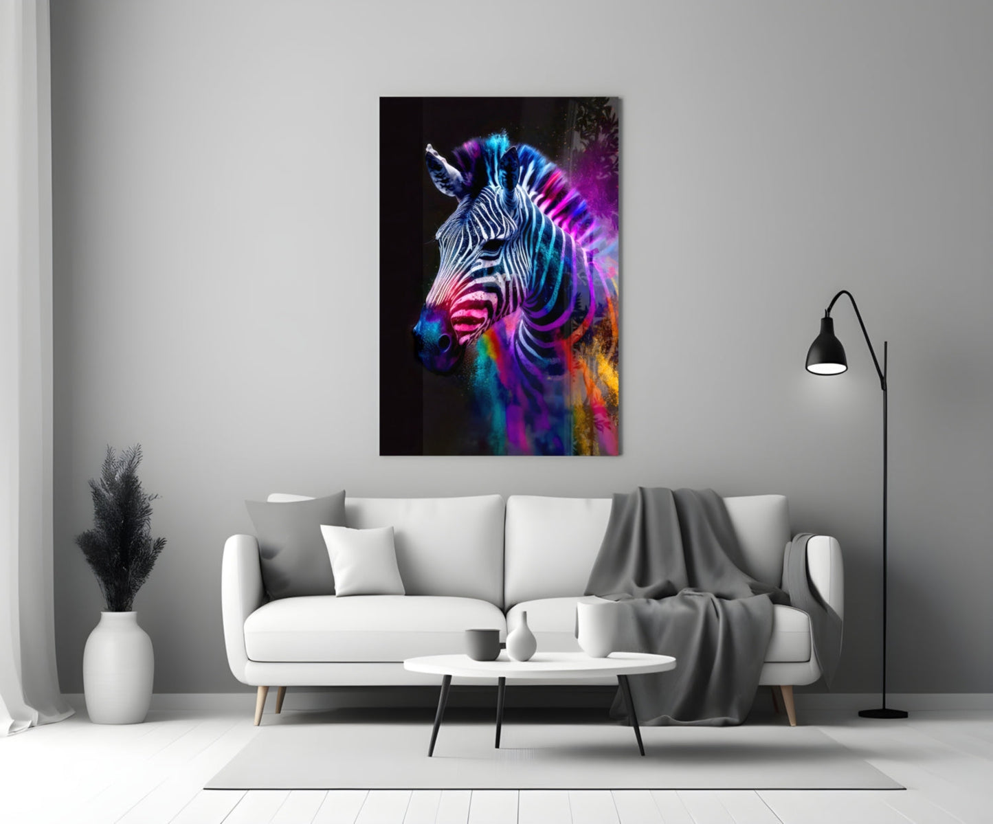 Zebra Glass Wall Art