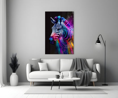 Zebra Glass Wall Art