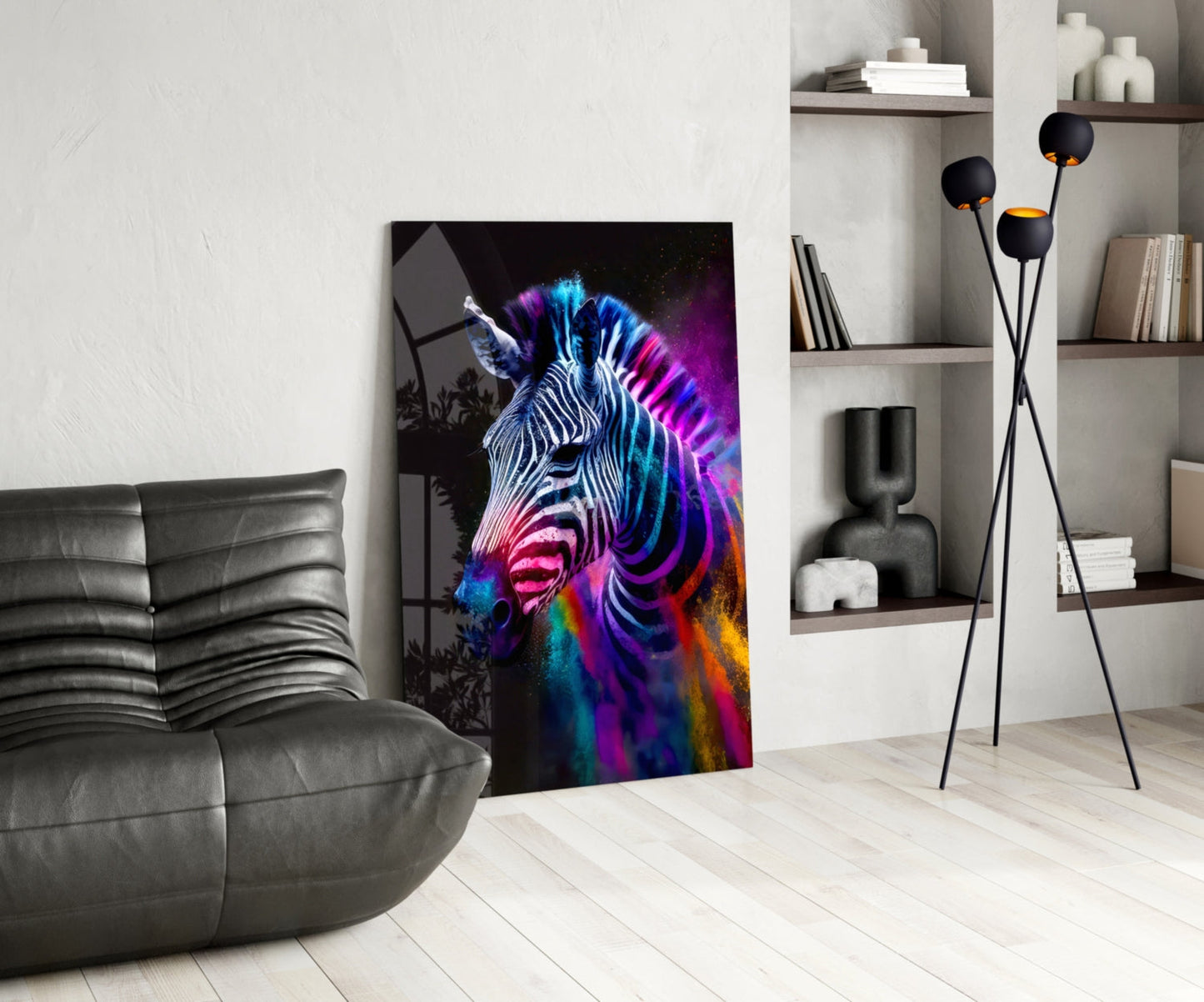 Zebra Glass Wall Art