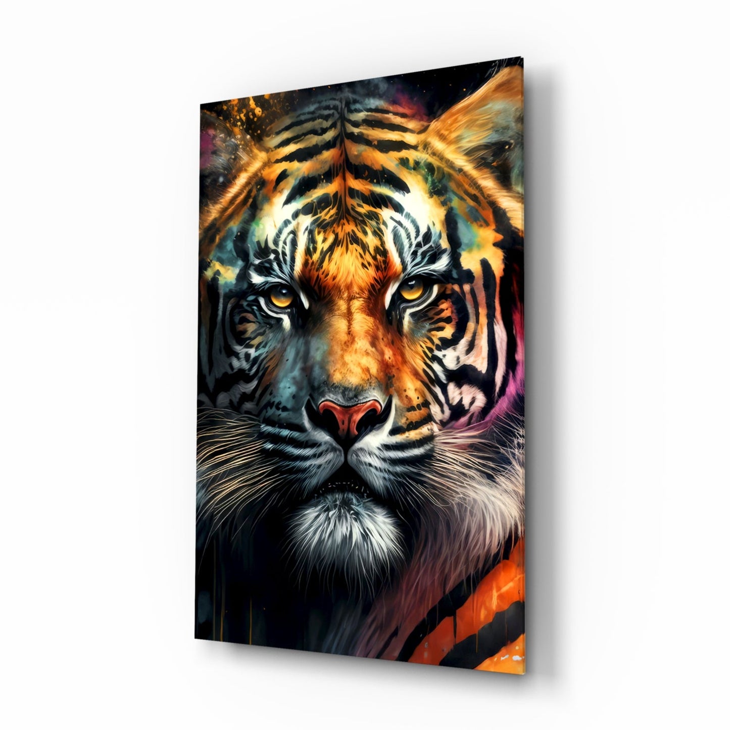 Face of the Tiger Glass Wall Art