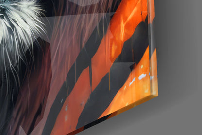 Face of the Tiger Glass Wall Art