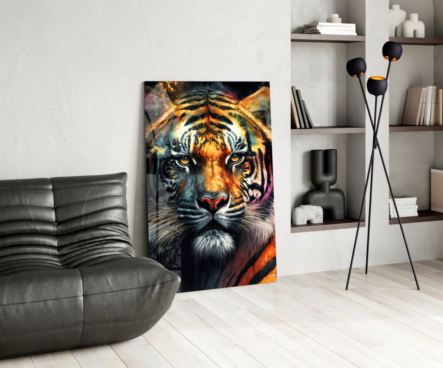 Face of the Tiger Glass Wall Art