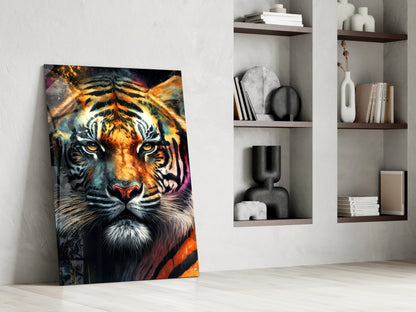 Face of the Tiger Glass Wall Art