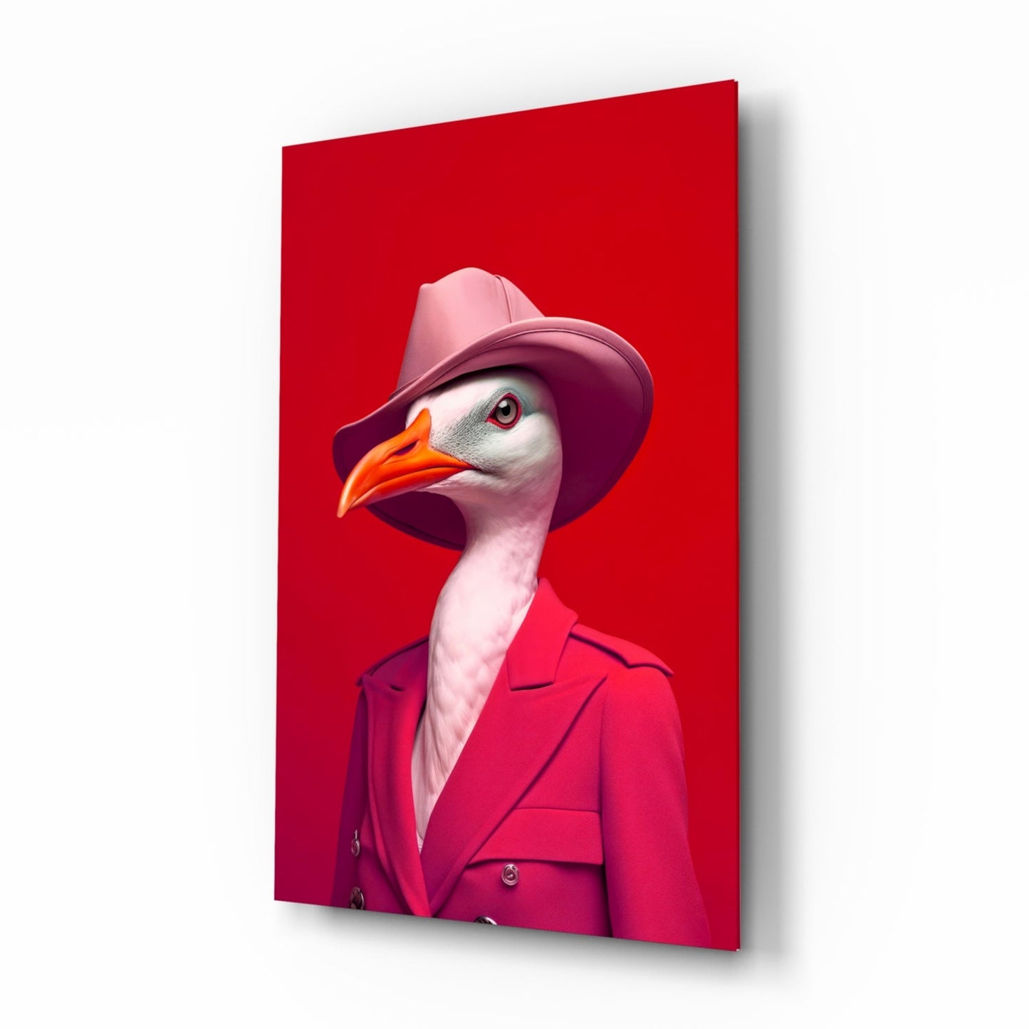 Bird Vogue Glass Wall Art