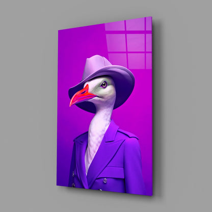Bird Vogue Glass Wall Art