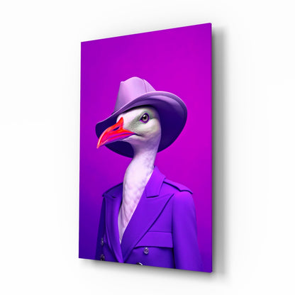 Bird Vogue Glass Wall Art