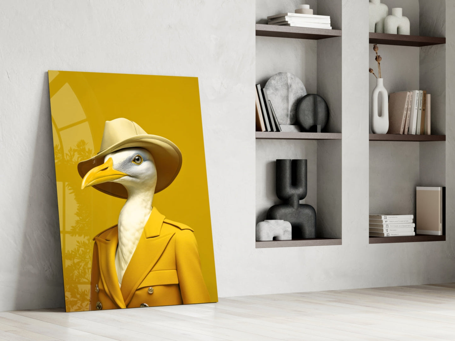 Bird Vogue Glass Wall Art