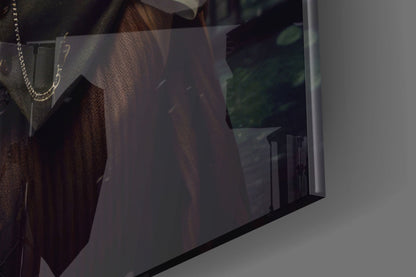 Bulldog in a Suit Glass Wall Art