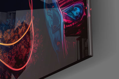 Charismatic Lion Glass Wall Art